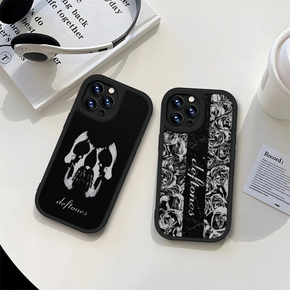 Deftone Alternative Metal Phone Case Black For IPhone 11 14 13 12 Pro Max Mini Xs X Xr 7 8 Plus Leather Silicone Soft Coque