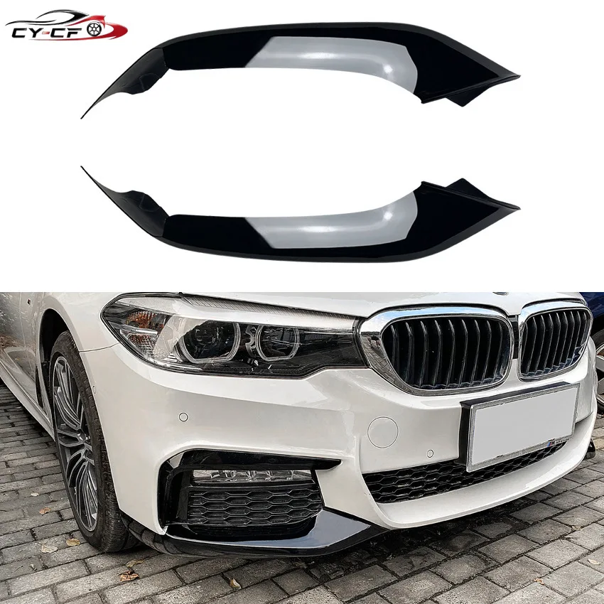 Pair Front Bumper Lip Splitter For BMW 5 Series G30 G31 G38 520i 525i 530i 540i M Sport 2017-2020 Car Spoiler Diffuser Cover