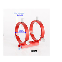 80mm Slide-Base Six-Point Clamping Guiding Rings FinderScope Mount Adapter for Astronomical Telescope Guide Star Tube