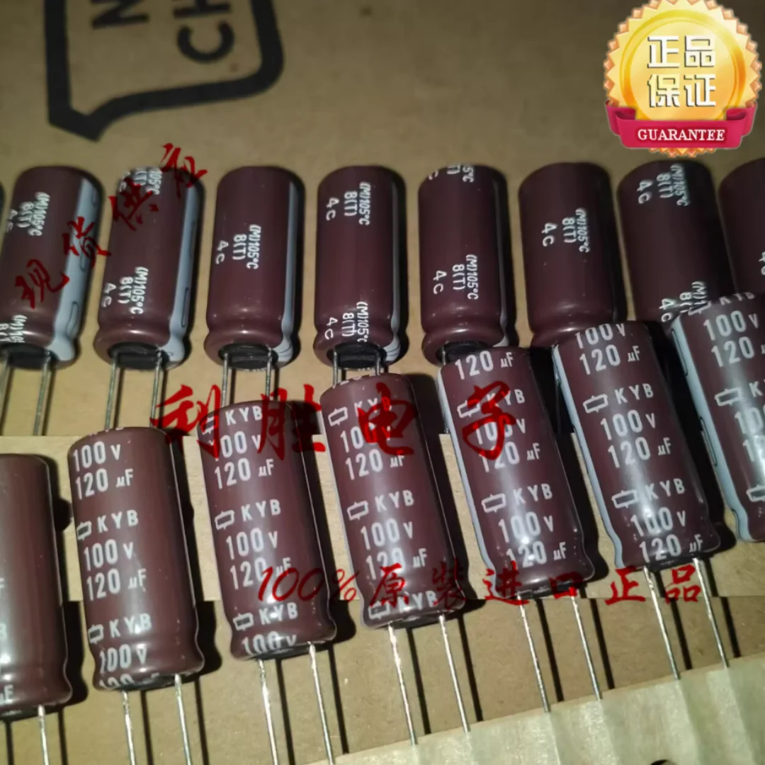 

Японский электролитический конденсатор Black King Kong 100В 120мкФ 10*25 KYB с длинными выводами, замена KZE с короткими выводами 100В 100мкФ