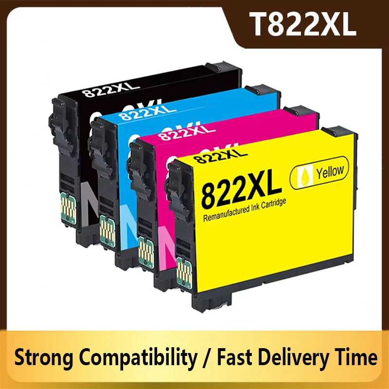 

Чернильный картридж T822XL T822 822XL 822 XL, совместимый с принтерами Epson WorkForce Pro WF-3820 WF-3823 WF-4820 WF-4830 WF-4834