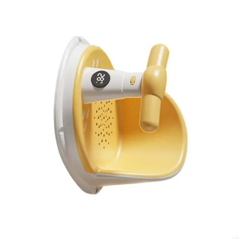 Temperature Sensing Baby Bath with Anti Tip Structure Infant Bath Chair Build In Water Temp Alert Ergonomic P31B view 2