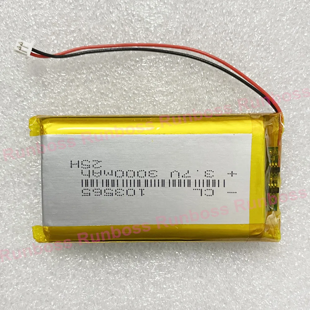 10PCS 103665 3.7V 3000mAh With JST 1.25mm Plug Lithium Polymer Battery For Miyoo Mini Plus Portable Retro Handheld Game Console