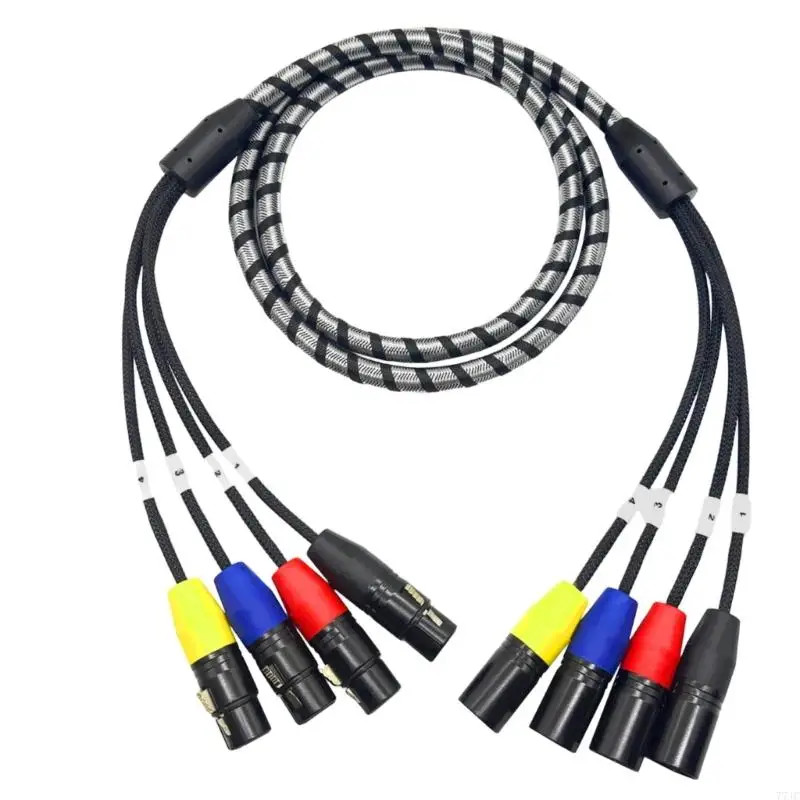 Multicore 4Pin Auditory Line Braided Flexible Setups Live Performs 77JC