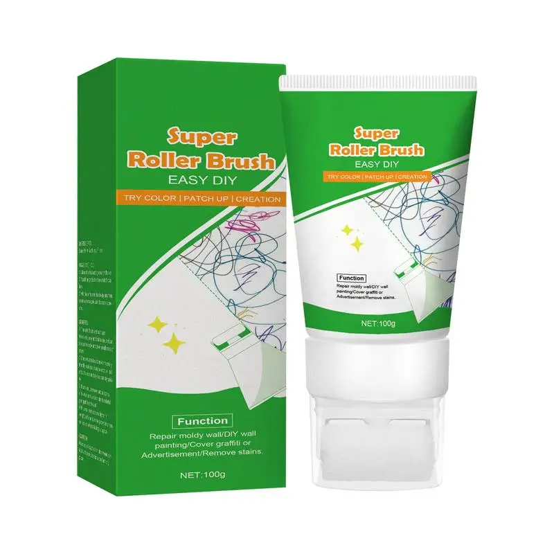

100 г, ролик для ремонта стен, паста для ремонта стен, самодельный ролик для удаления пятен на стене, латексная щетка для удаления пятен в детском саду
