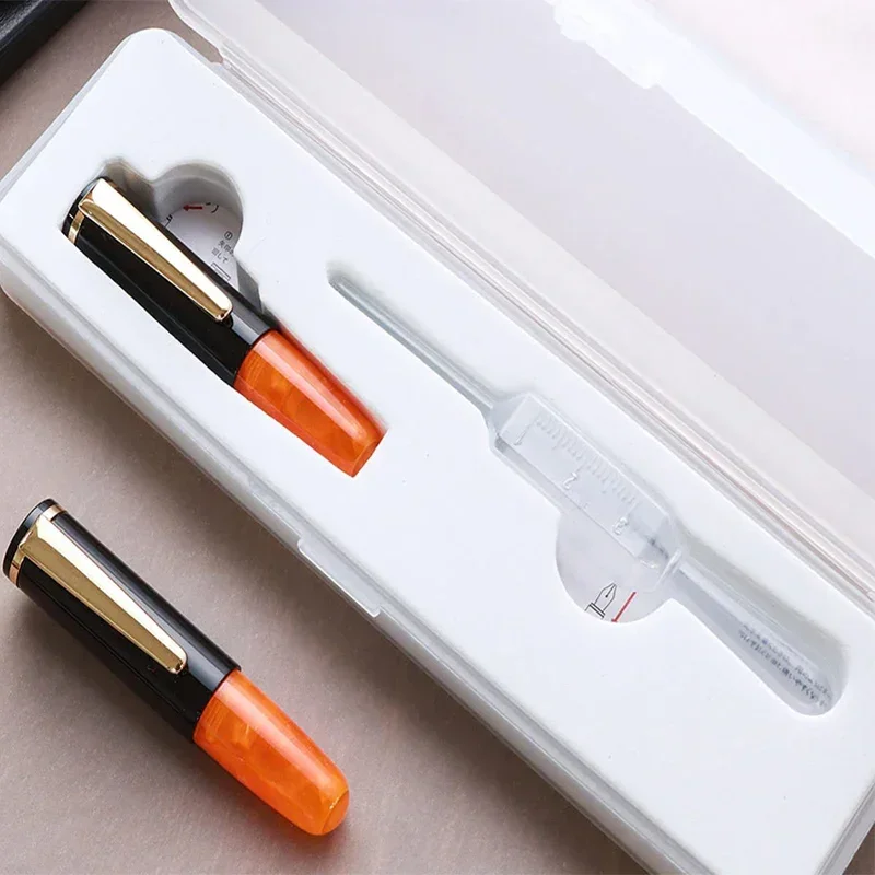 WANCHER Mini Portable Cute Acrylic Pocket Fountain Pen Iraurita Nib ink School Office Supplies Writing Gift Colorful Pen Body