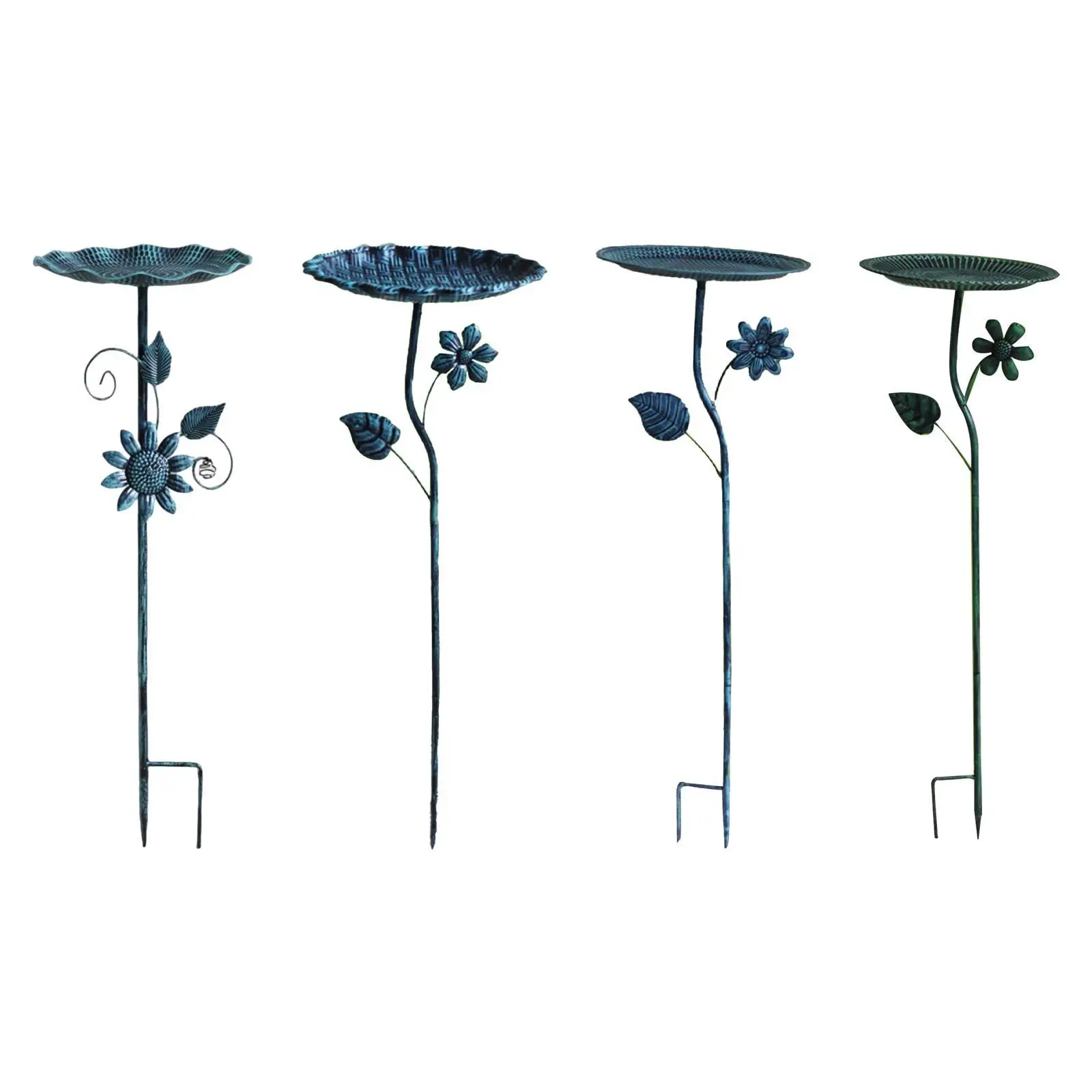 

Metal Bird Bath Birdfeeder Versatile Sturdy Decorative Iron Decoration Birdbath Bird Feeder for Yard Fence Lawn Outdoor Patio