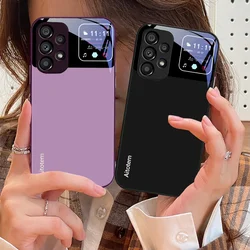 Tempered Glass Phone Case For Samsung Galaxy S10 4G S20 11E 30 S21 21Fe 22 Pro S23 Ultra 5G S8 S9 Liquid Large Window