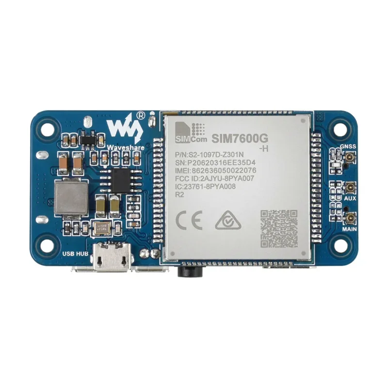 Imagem -05 - Placa Hub Usb para Raspberry pi 4g Lte Gps Sms Módulo Gnss Tem Starter Kit Raspi Rpi 0w Raspberry pi Zero wh 3b Mais a Modelo b 4