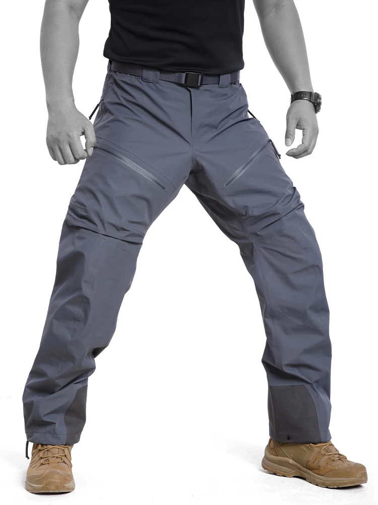 Men's Hard  Camouflage Hiking Pants Autumn Winter Outdoor Windproof Waterproof Side Zipper Trousers Durable Outdoor Clot...