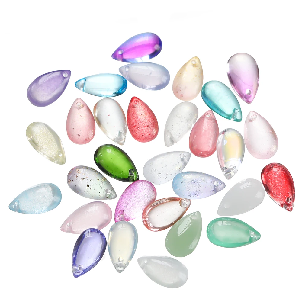 10PCS 8x14MM Waterdrop Charms Crystal Glass Charm Pendant for Necklace Bracelet Earrings Connector DIY Jewelry Making Finding