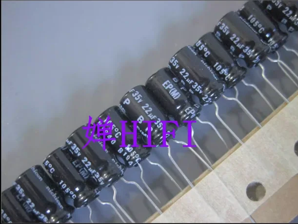 50pcs/lot Original Japanese Nichicon 35v 22uf 6x11 EP-BP infinite fever electrolytic capacitor free shipping