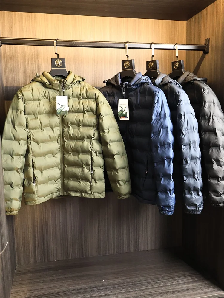 

Мужской невидимый котел с подогревом, осенне-зимний повседневный хлопковый котел с капюшоном, термоклей, хлопок, теплый, модный, городской