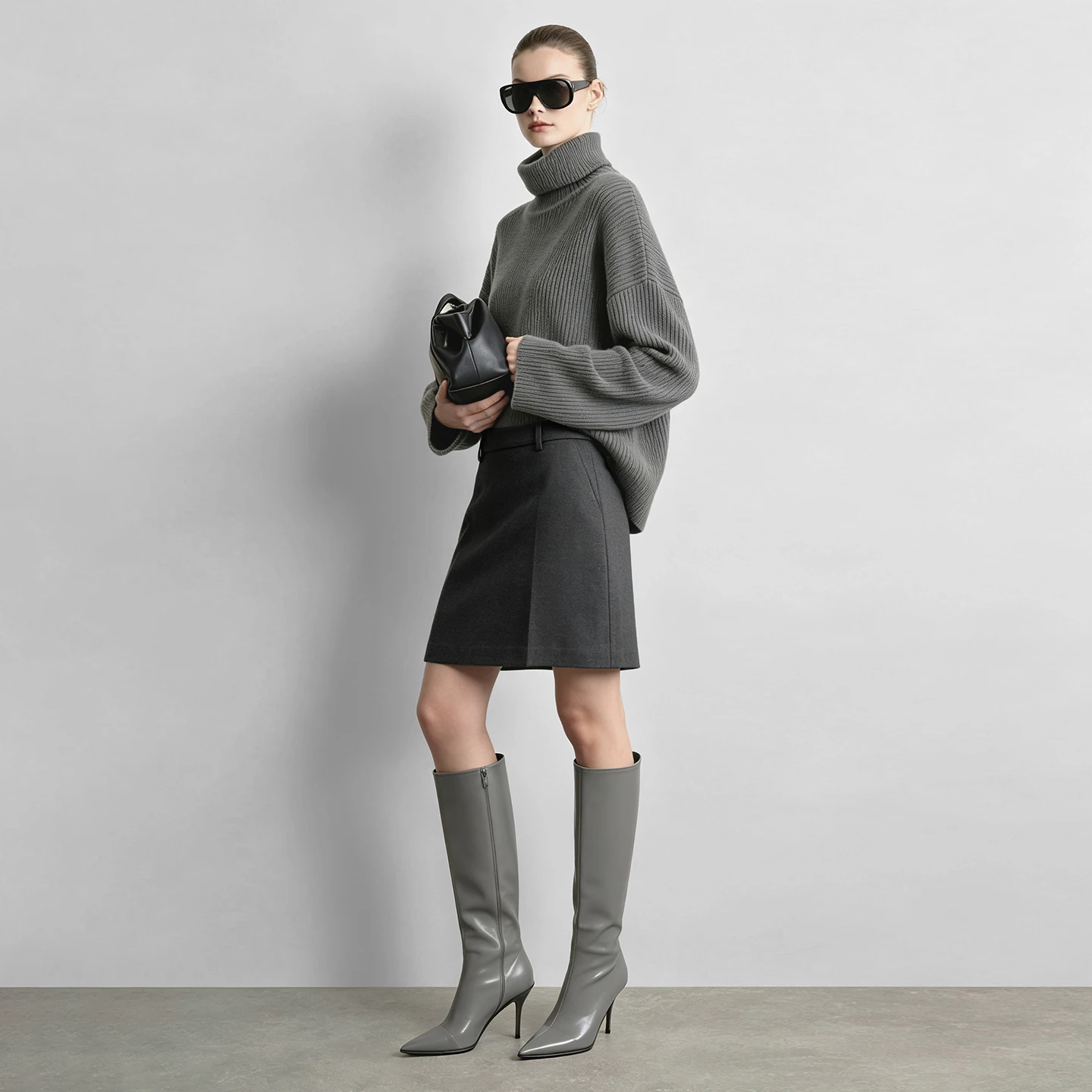 Amii Women's Skirt High Waist A-Line Elegant Commuter 2026 Winter New Arrival Slim Fit Skirts Minimalist Woman Clothes 12624014
