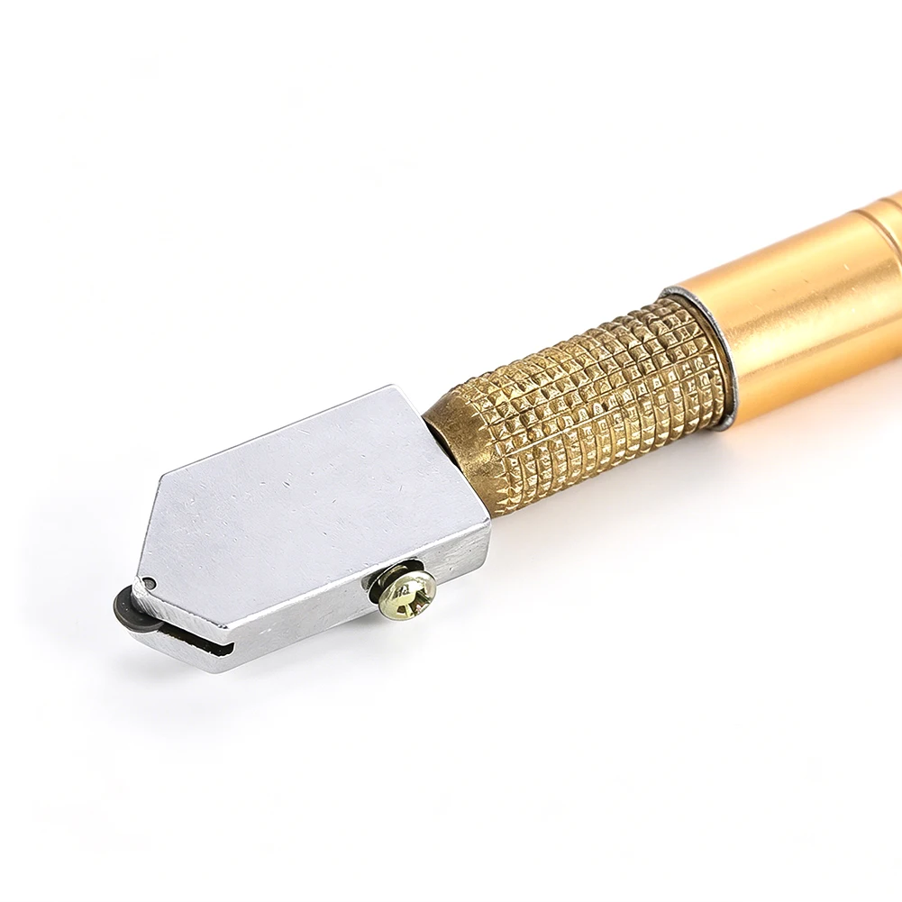 Glass Cutter Tool Diamond Cutting Wheel Gold Metal Handle For Glass Tile Mirror Cutting Professional DIY Tool Gift For Men 4