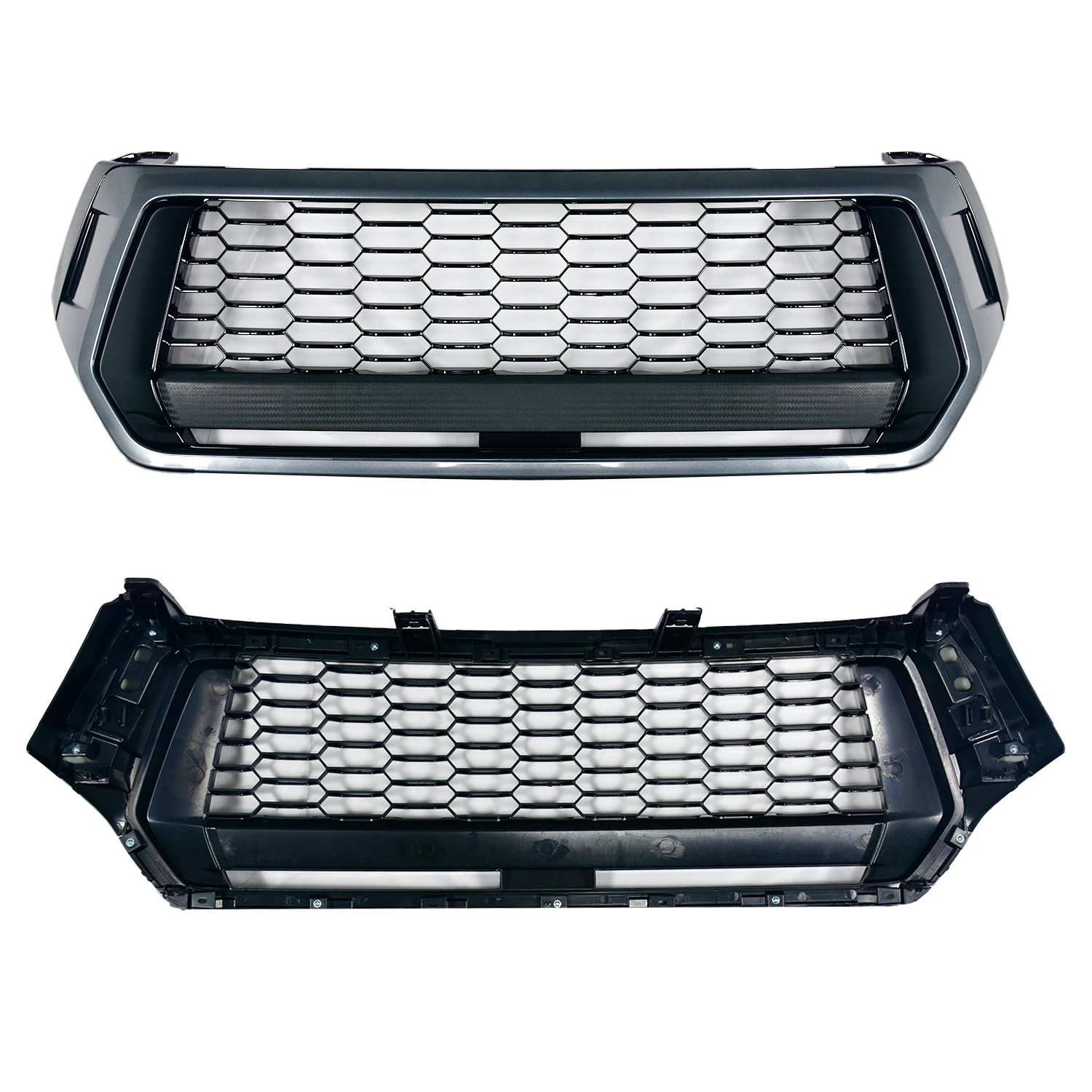 

Suitable for Modified For Hilux Racing Grill For Hilux Revo Rocco GR 2018 2019 2020 Front Bumper Mesh Cover Grills Grille For