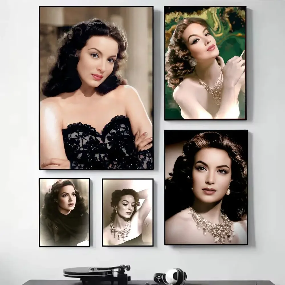Actress Maria F-Felix Painting Calligraphy Self Adhesive Wall Art Waterproof Print For Bedroom Hallway Home Decor
