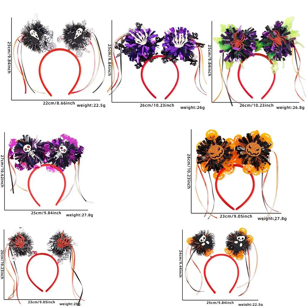 الخفافيش هالوين العصابات الشعر الجمجمة شريط شرابة هالوين الشعر هوب اليقطين الحرف اليدوية الخفافيش الهيكل العظمي عقال صور الدعامة