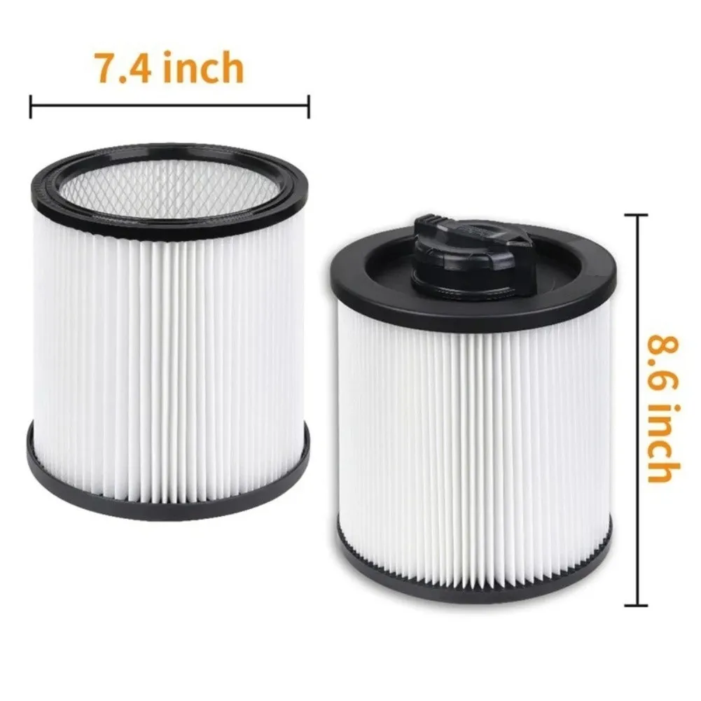 

For Workshop Cleaning DXVC6910 Filter Washable Cartridge Filter Outdoor Tool White Efficient Filtration Captures Fine Dust