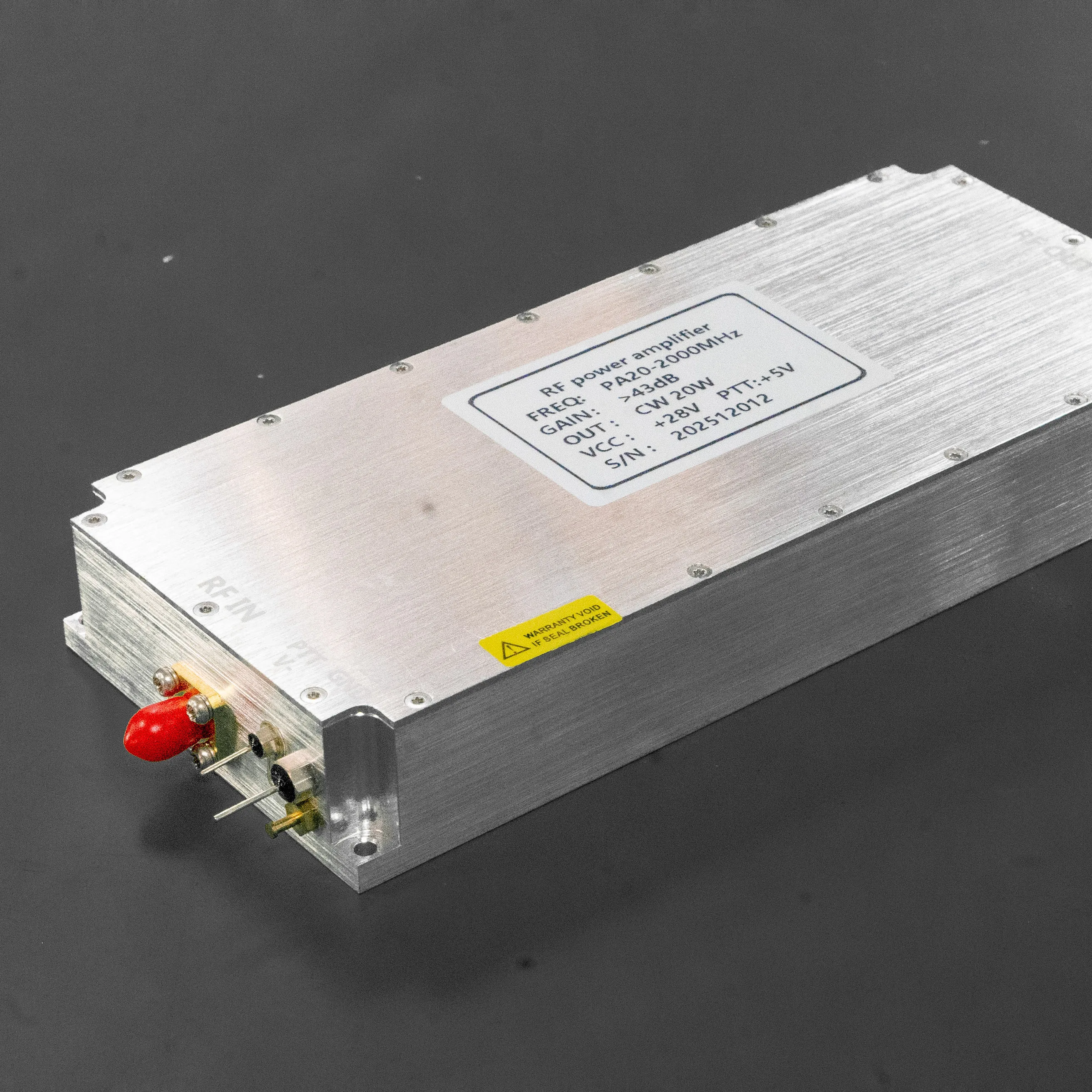 

Wideband 100W 100-520Mhz LOra FPV GaN Pulse Wave Power Amplifier Module Digital Power Amplifier for 600-6000Mhz 25W EMC