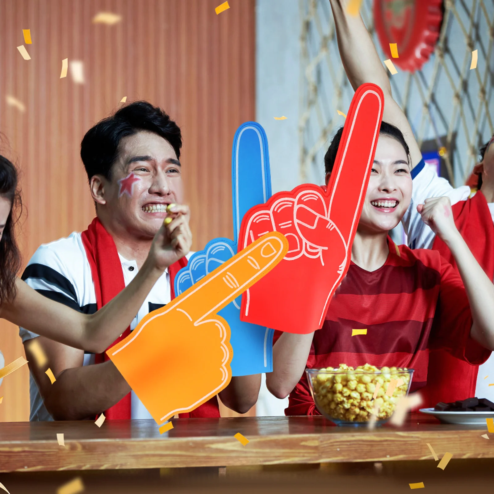 10 Pcs Foam Fingers Bulk Hand Cheerleading Cheering Clapper Giant Hands Pointer Football