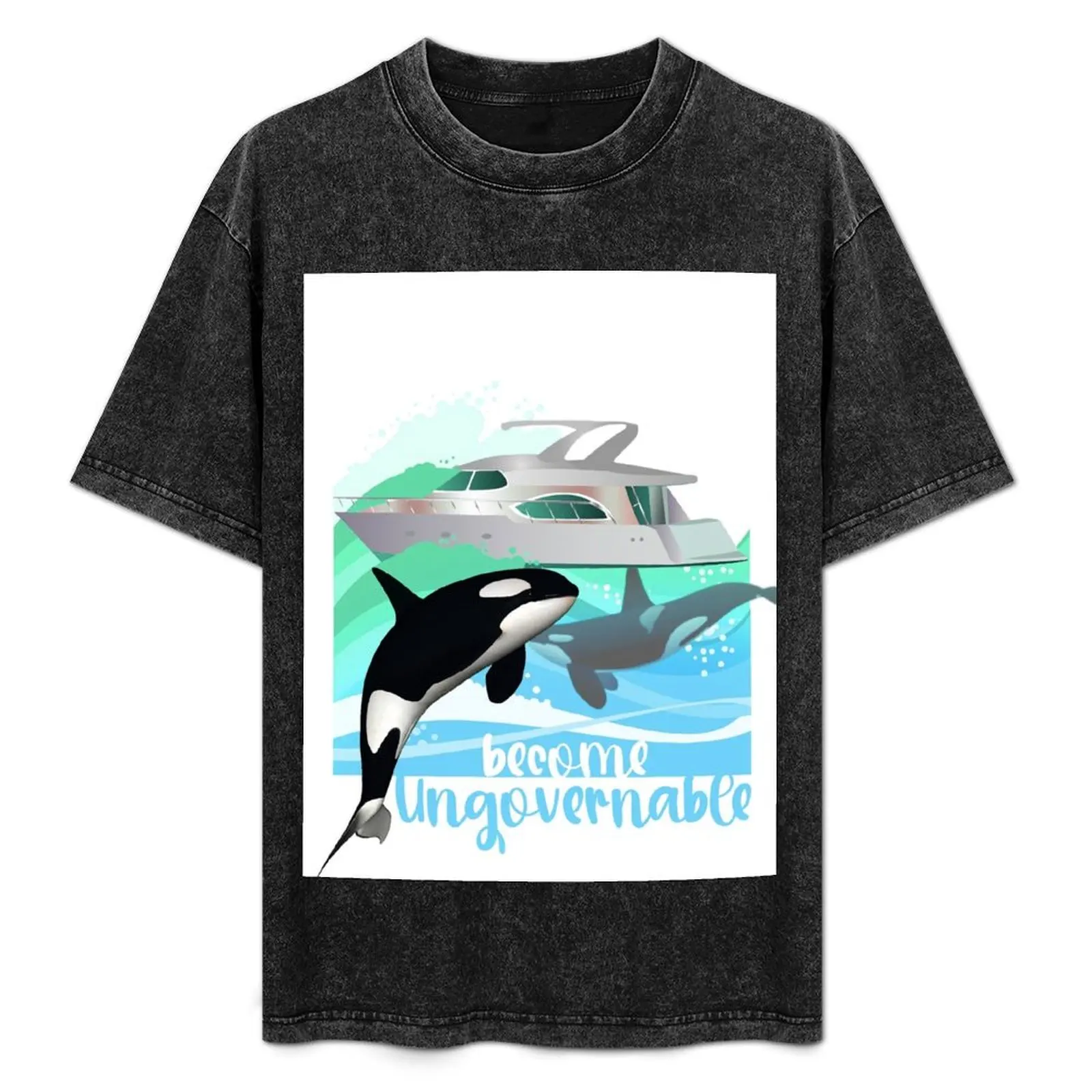 Yacht Orcas - Become Ungovernable T-Shirt blue lock summer 2025 graphic t shirt vintage black t-shirts for men