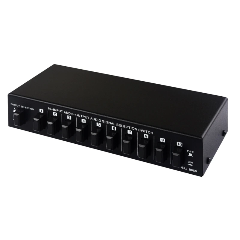 

10 in 2 out/2-In 10-Out Sound Selection Switcher Switching Comparator Double Way Easy Switching 10Hz-50KHz P9JD