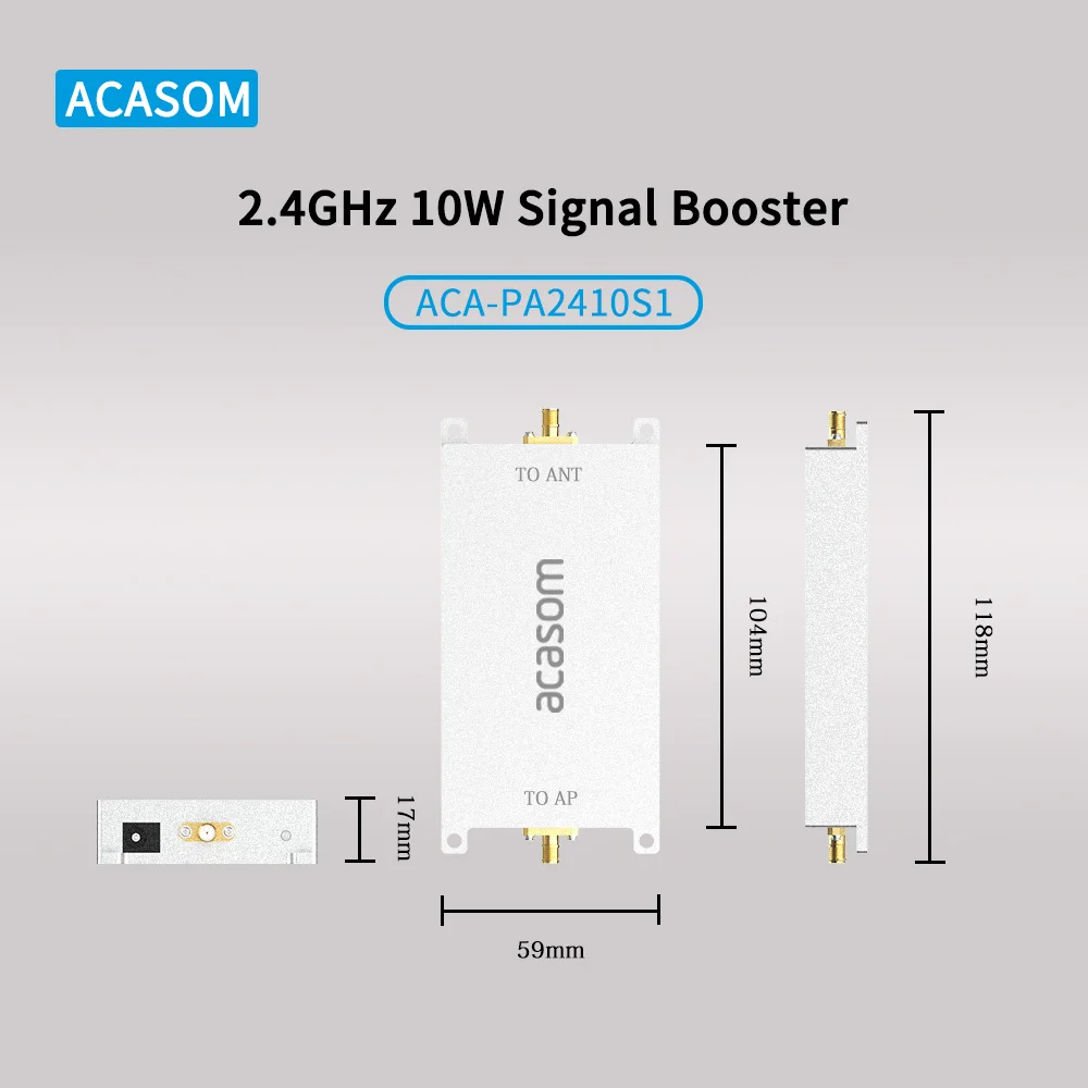 2.4GHz 10W DJI Drone Mavic 3 Phantom Avata  FPV Signal Amplifier Extender Signal Booster Drone Range Extender