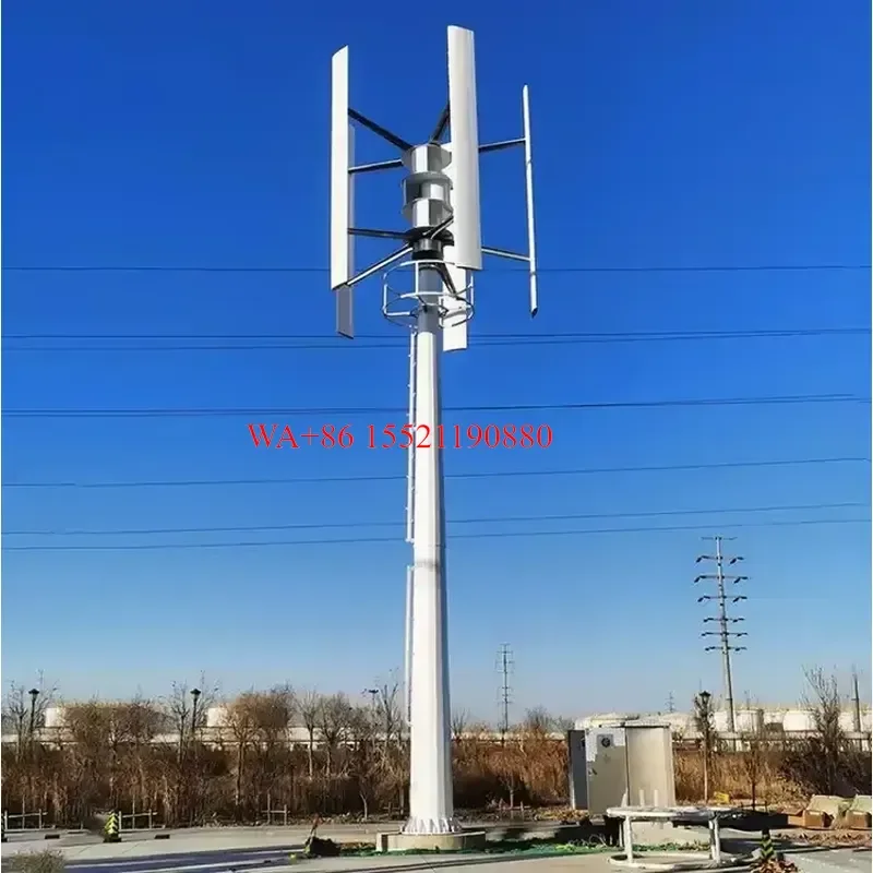 WMWMNU 50KW Industrial Wind Turbine Generator Alternative Energy Solar Hybrid Power System for Home Commercial Use High