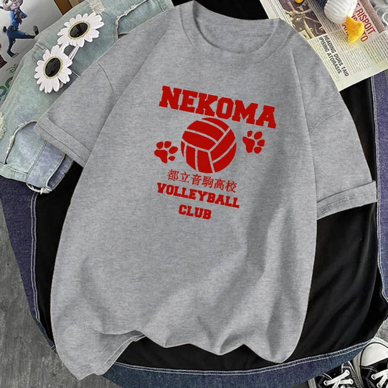 Haikyuu Volleyball Print Breathable T-shirt Women Sport Hip Hop Casual Short Sleeve T shirts Summer 2022 Harajuku Soft Camisetas