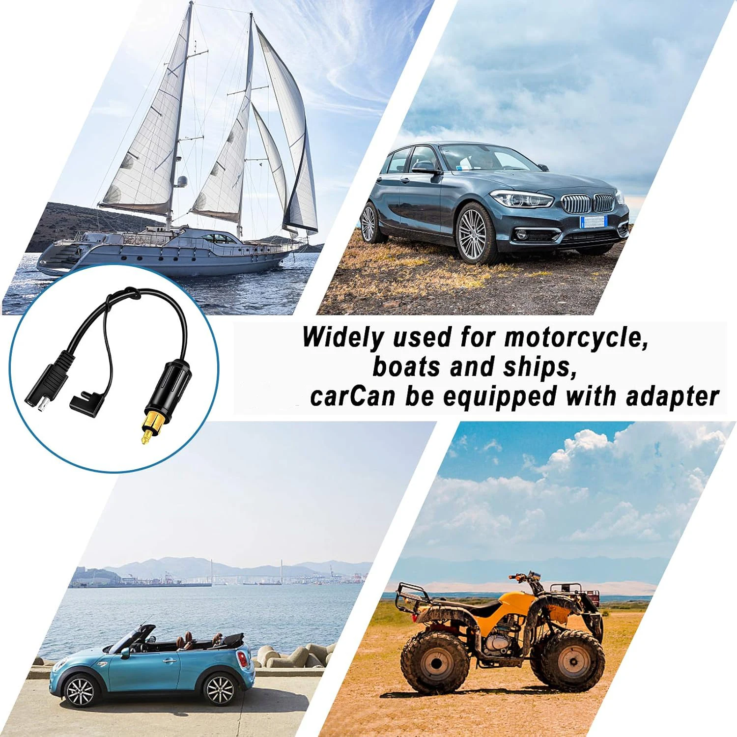 For BMW Motorcycle Connection Cable Battery Charger SAE For Device Charging, Heating, Battery Management