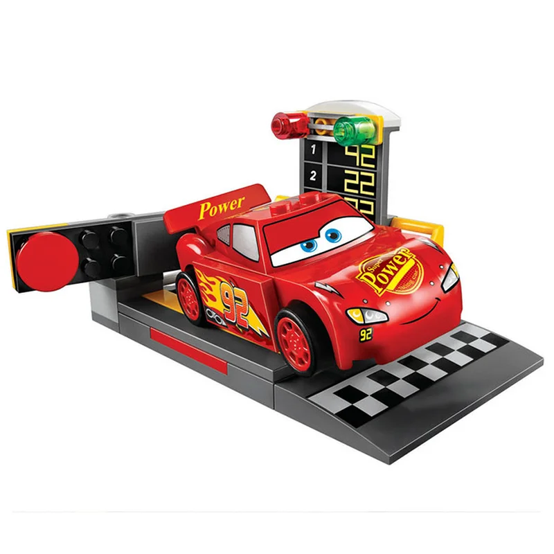 Disney Pixar Cars 3 Building Block Assembly Model Toy Gift Set Lightning Mcqueen Jackson Uncle Truck Boy Birthday Toys regalo di natale