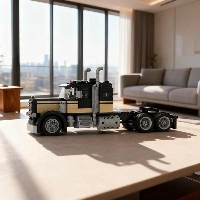 742-teiliges MOC Smokey The Bandit Truck Modellbausatz Konstruktionsspielzeug Weihnachtsgeschenkidee Geburtstagsgeschenk für Kinder
