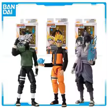 BANDAI SHF Original Naruto: Shippūden Hatake Kakashi Uzumaki Uchiha Sasuke Anime Heroes Ninja Action Figures WY
