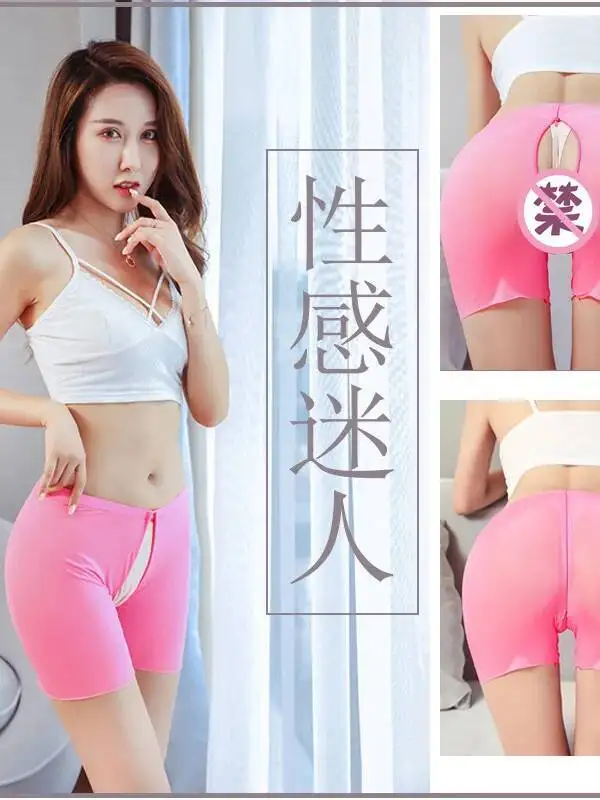 Short Leggings Medium Waist Large Flat Pants Women's Light Proof Ice Breathable Open File Zipper Free Shorts Casual Free TQKF