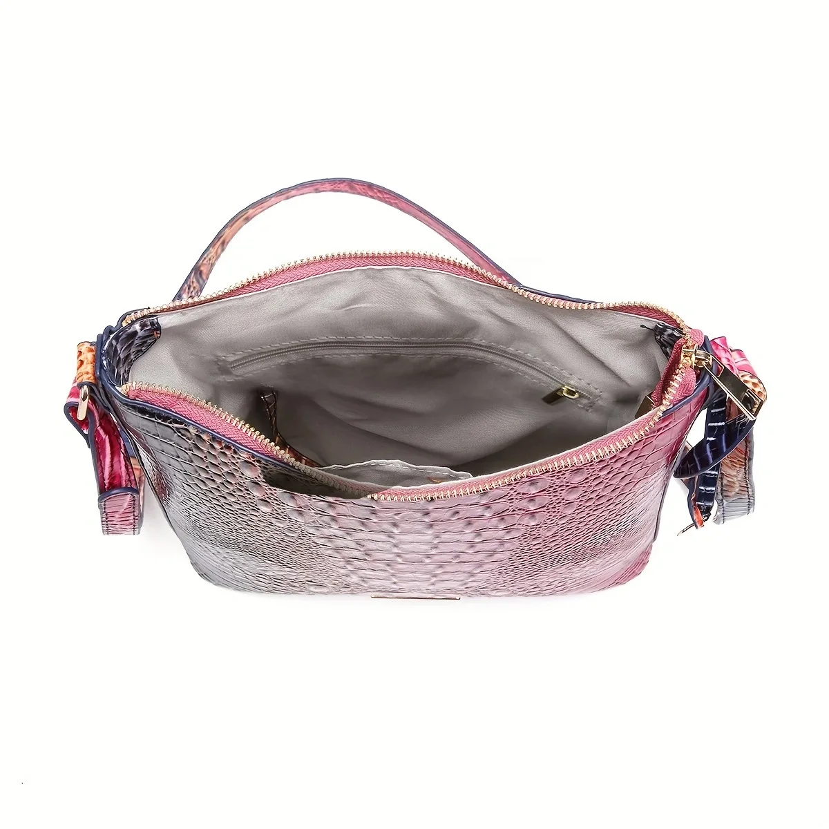 Moda kolorowe aligator damskie torby na ramię projektant Pu skórzana torba Crossbody Vintage torba typu Bucket Retro Tote torebka damska 2024