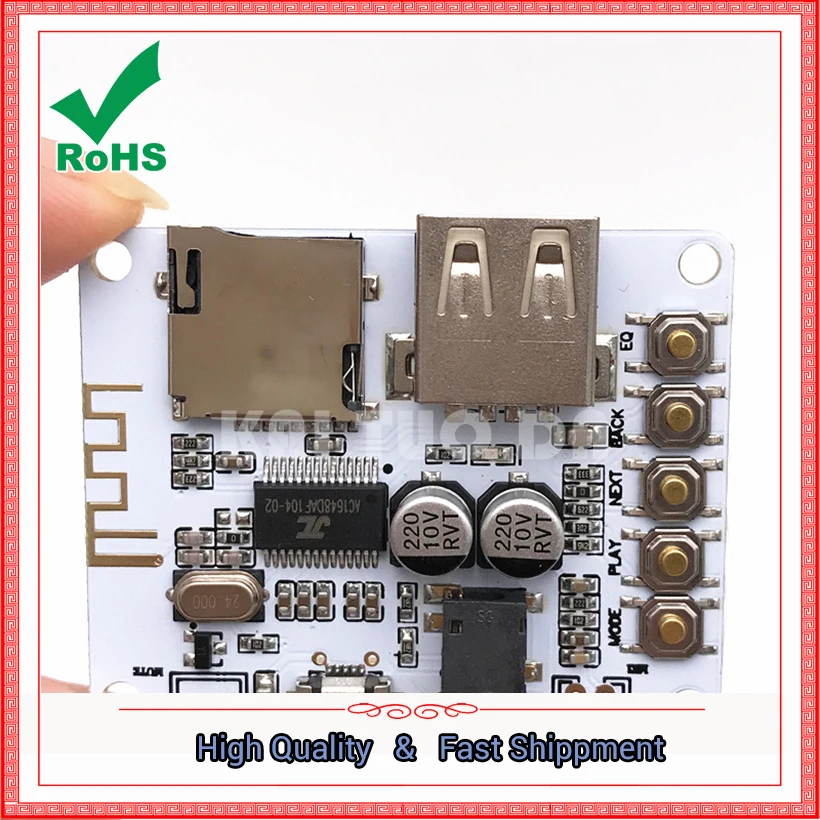 Bluetooth-compatible MP3 Decoding Module Audio Receiver Board Decoding Playback With USB TF Card pre-level Output Board
