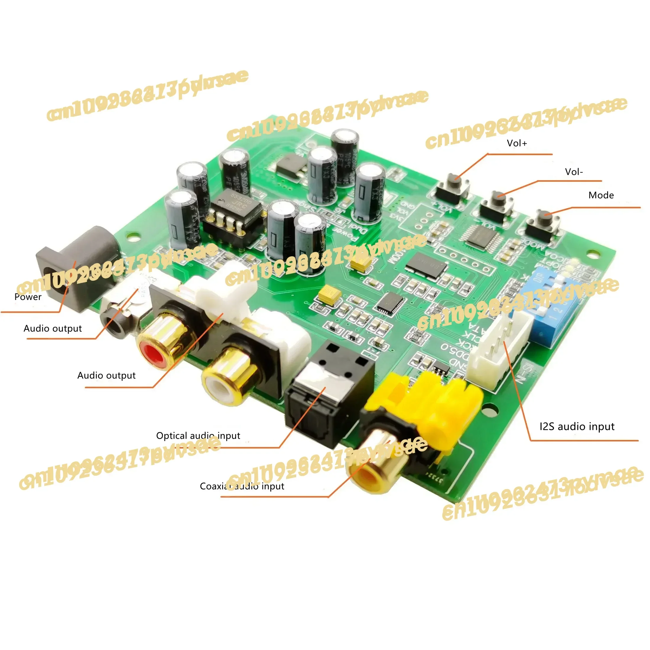 NEW Taidacent HIFI 32bit 384k DSD64/128/256 I2S IIS DSD DOP Coaxial Fiber SPDIF Digital Audio DAC Decoder Board JRC5532 ES9038Q2