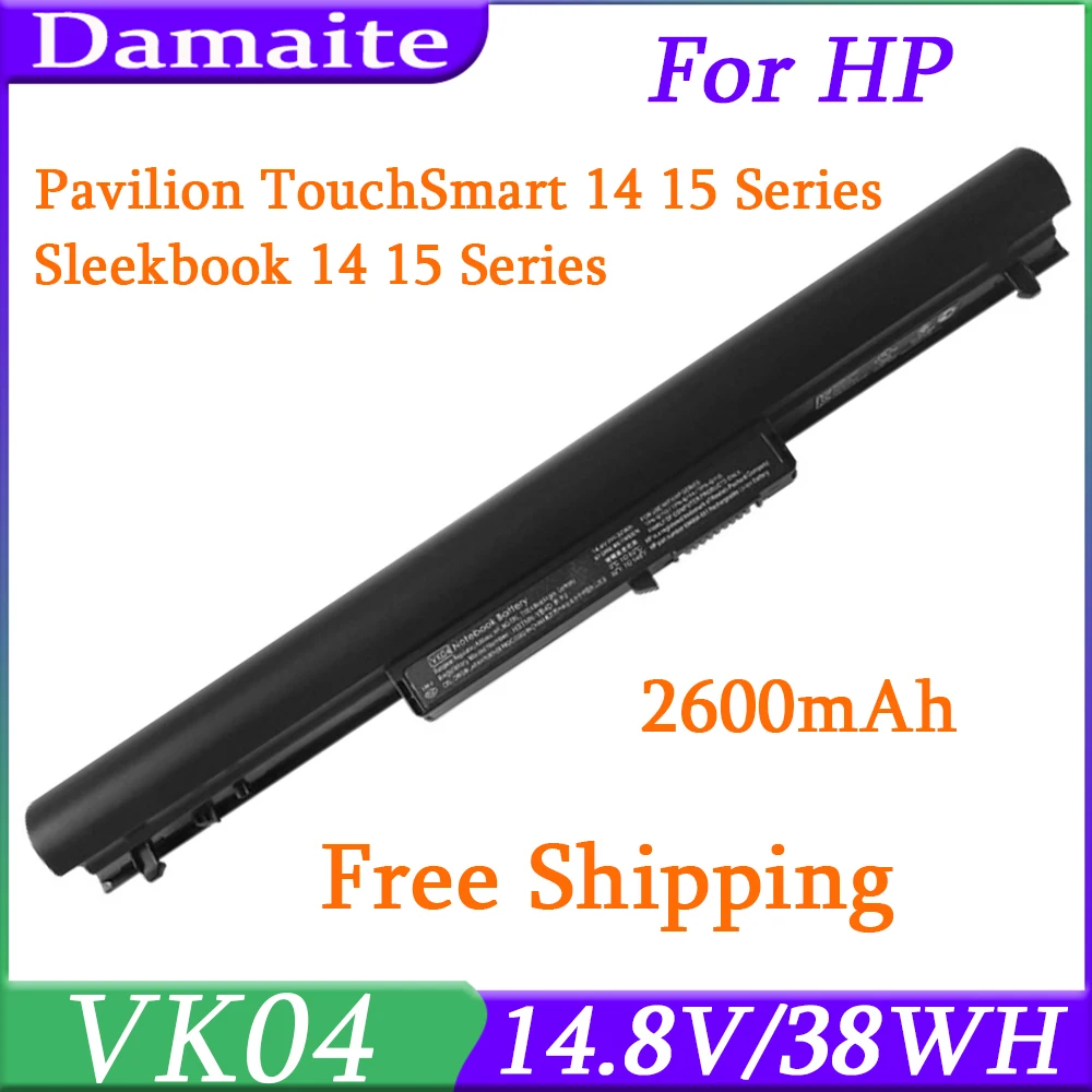 VK04 Akku für HP Pavilion Sleekbook 14 14t 14z 15 15t 15z VK04 YB4D HSTNN-DB4D HSTNN-YB4D 695192-001 694864-851 4 Zellen