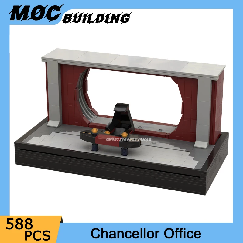 

MOC Building Blocks Space Movie Series Scene Chancellor Office Model DIY Assembly Bricks Creative Toys Collection Display Gifts
