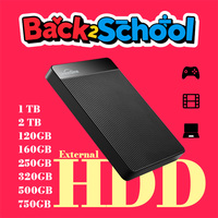500GB External Hard Drive - Small Portable Storage for Photos, Videos, USB 3.0 Plug&Play,Matte Black Minimalist Design,250GB-1TB
