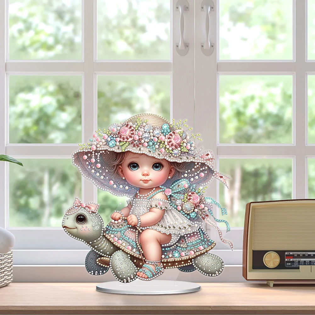 

Acrylic 2D Flat Print DIY Table Top Diamond Painting Ornament Kits Desktop Diamond Art Kits Diamond Painting Desktop Decorations