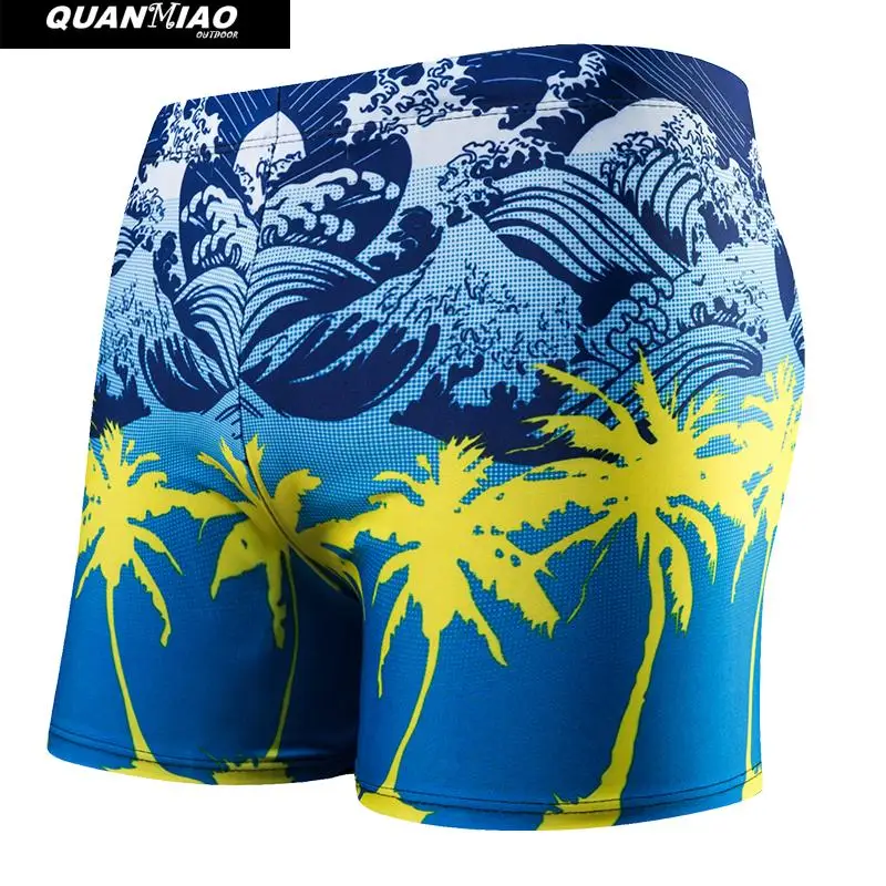 Multi Prints Men Elastic Swimming Trunk Swimwear Beach Swim Sport Short Briefs Surfing Summer Swimsuit Boxer Shorts Bathing Suit