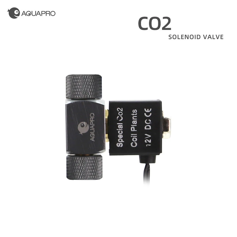 AQUAPRO CO2 zawór elektromagnetyczny 12V regulator ciśnienia rośliny wodne przełącznik wskaźnika akcesoria akwariowe akwarium sprzęt cylindryczny