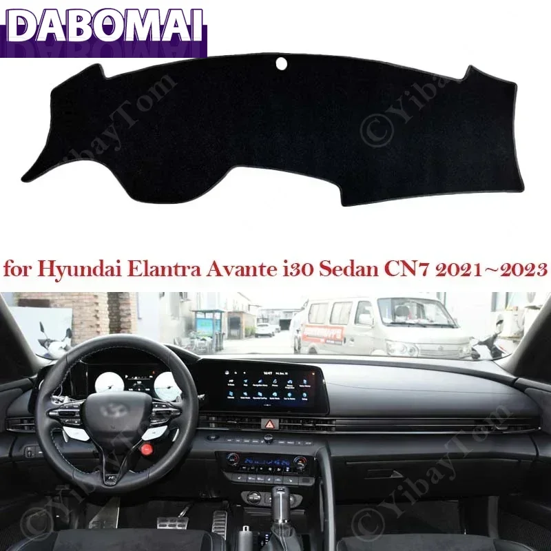 Car Dashboard Sun Shade Cover for Hyundai Elantra Avante I30 Sedan CN7 2021 ~ 2023 Mat Avoid Light Pad Anti-UV Non-Slip Carpet