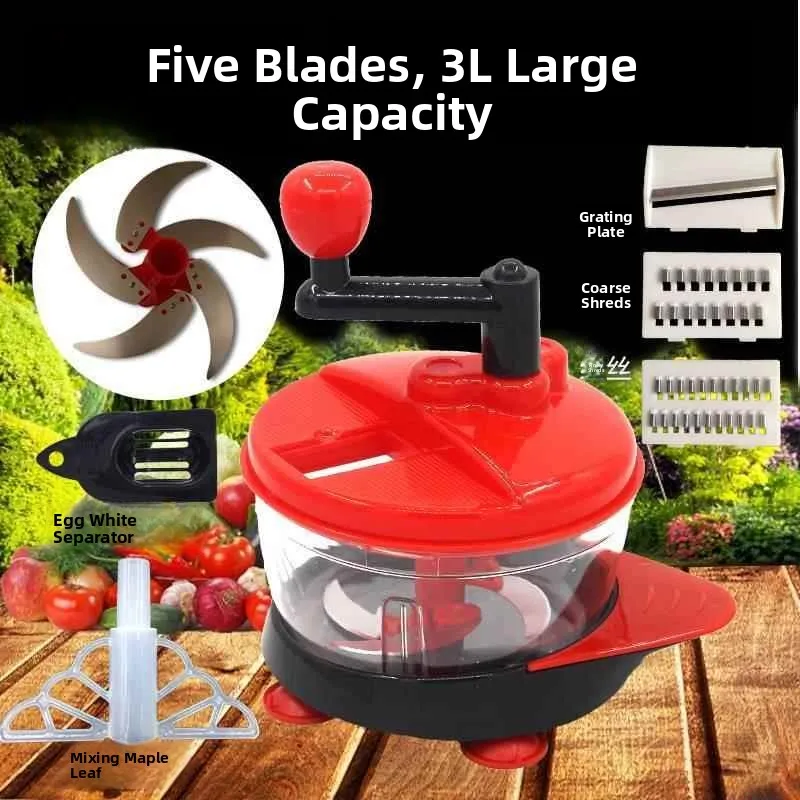 Picadora de Carne Manual Grande con Manivela, Cortador de Verduras y Relleno para Empanadillas, Herramienta de Cocina para Uso Doméstico