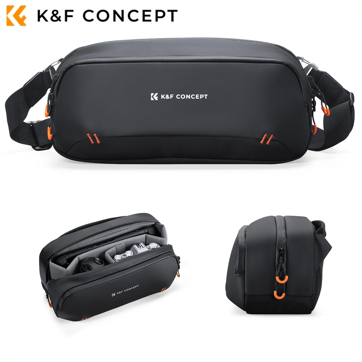 

K&F Concept Portable Shoulder Storage Bag For Switch 2/Steam Deck/DJI Osmo Pocket 3/Mobile 7P/GoPro/Insta360 Action Cameras Vlog