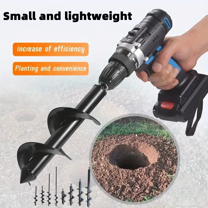 Spiral Alloy Ground Broca Haste Curta Adequado para Plantação de Jardim Flores e Plantas Cavando Buraco Solo Solto