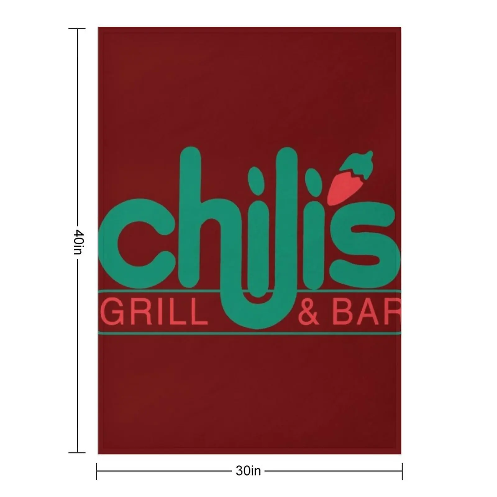 Chili's Grill & Bar Throw Blanket Large Plush wednesday Comforter Blankets