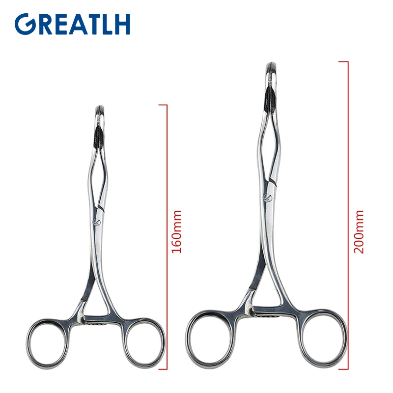 Stainless Steel Tongue Forceps Clinic Pliers Open Clip Tongue Pliers First Aid Mouthpiece Sponge Clamp orthopedic Instruments